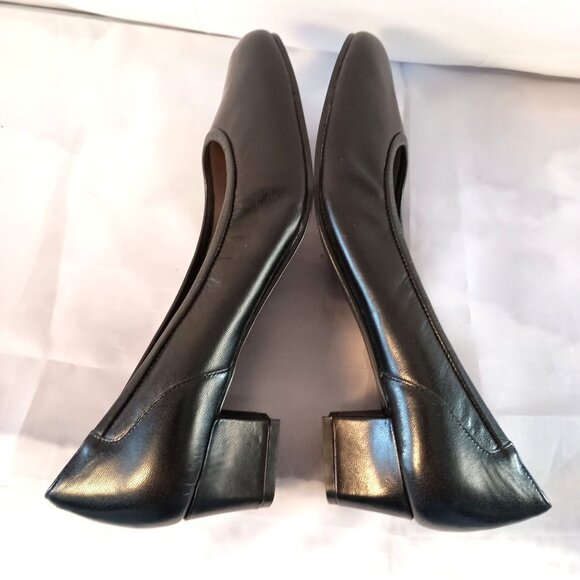 David Tate Supreme Black Nappa Leather Comfort Pump Low Heel Shoes 10W - Picture 8 of 12